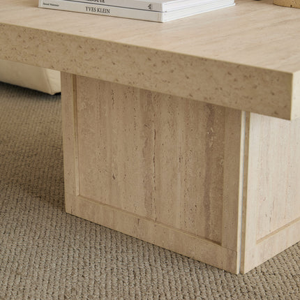 Square Travertine-Top Coffee Table AF-CT004