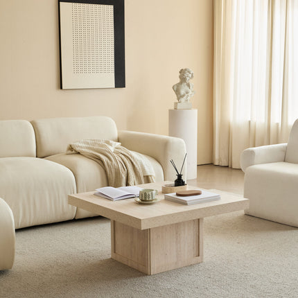 Square Travertine-Top Coffee Table AF-CT004
