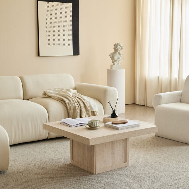 Square Travertine-Top Coffee Table AF-CT004
