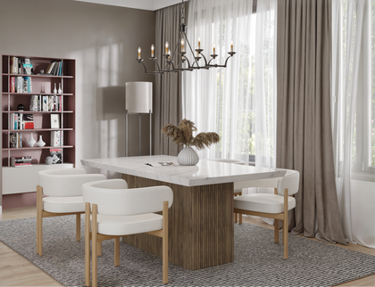 Messa Real Marble Rectangle Dinning Table