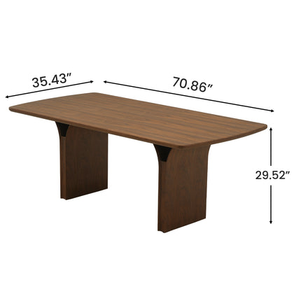 Light Luxury Modern Style Arched Table Legs Light Wood Dining Table AF-DT016