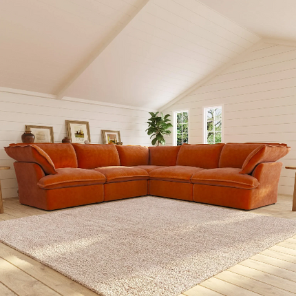 Cloud cozy Velvet Sectional Sofa