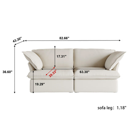 Cloud cozy Velvet Sectional Sofa