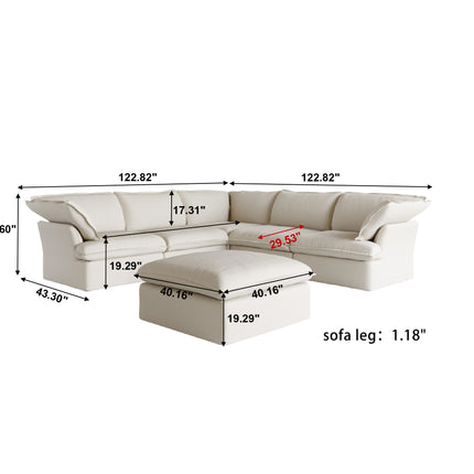 Cloud cozy Velvet Sectional Sofa