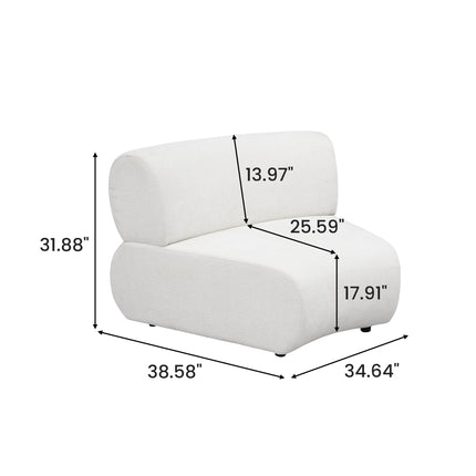 Curved Modular Sofa with Textured Fabric – Modern Minimalist Sectional AF-SF034WE