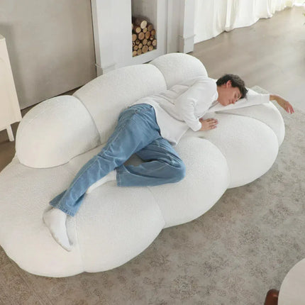 Bubble Curve Boneless Sherpa Fleece Sofa