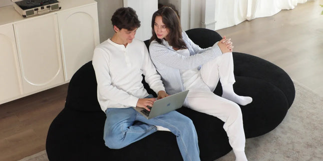 Bubble Curve Boneless Sherpa Fleece Sofa