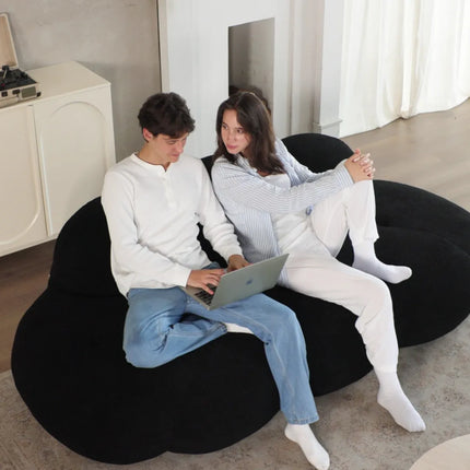Bubble Curve Boneless Sherpa Fleece Sofa