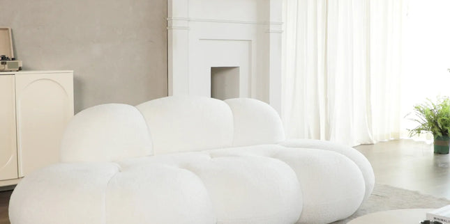 Bubble Curve Boneless Sherpa Fleece Sofa