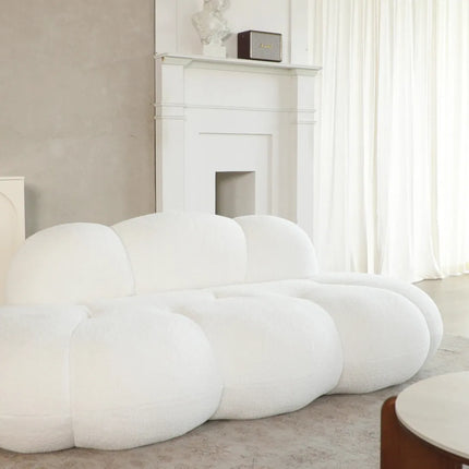 Bubble Curve Boneless Sherpa Fleece Sofa