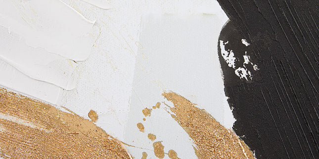 Wall Art: White, Black and Gold