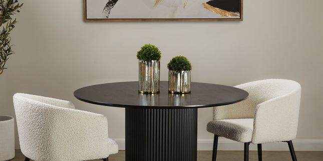 Wall Art: White, Black and Gold