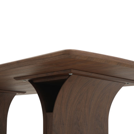 Light Luxury Modern Style Arched Table Legs Light Wood Dining Table AF-DT016