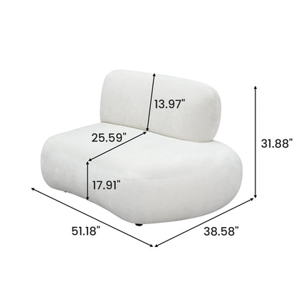 Curved Modular Sofa with Textured Fabric – Modern Minimalist Sectional AF-SF034WE