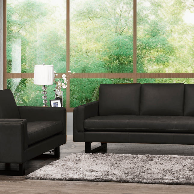 Preston Top Grain Leather Loveseat