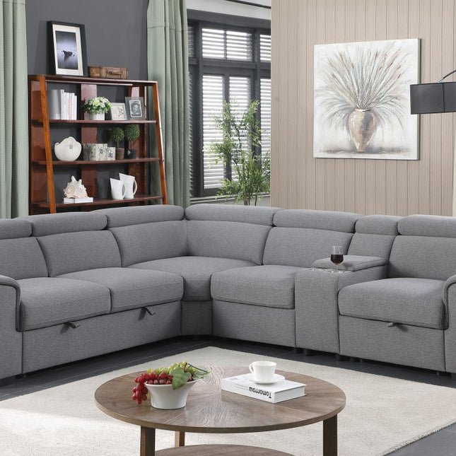 Emmett Sectional Grey Sofa 75651