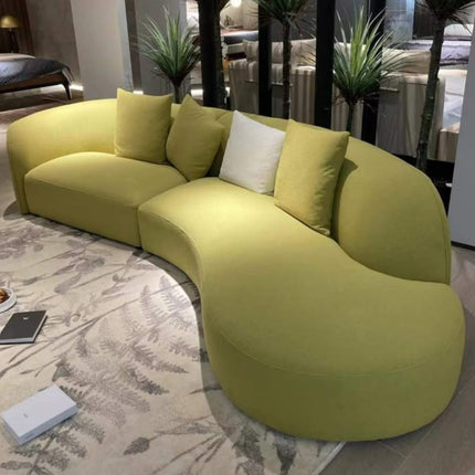 Contemporary Curved Couch in Sherpa Cover AF-SF008BE