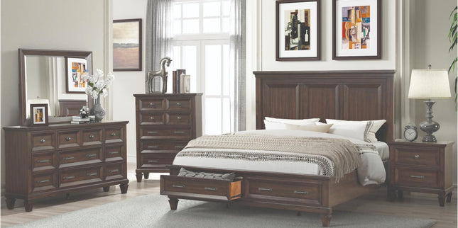 1251 Hamilton Queen Bedroom Set in Walnut