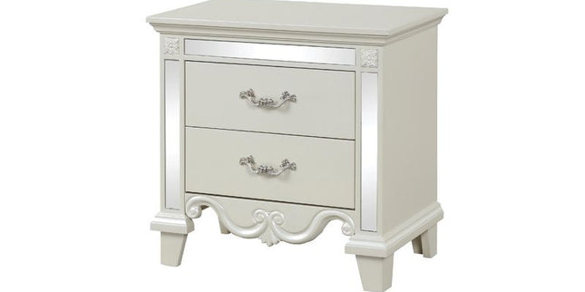 1381 Milan Nightstand in Milky White