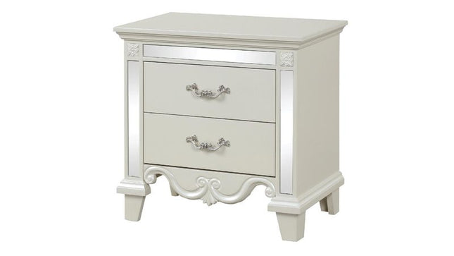 1381 Milan Nightstand in Milky White