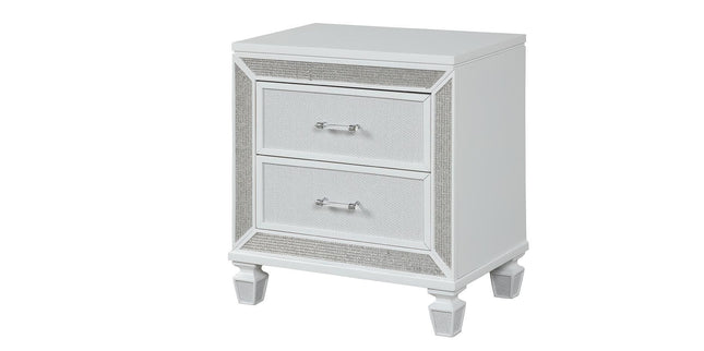 1391 Crystal Nightstand in White