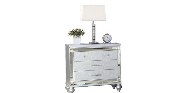 1714 Sterling Nightstand in Silver