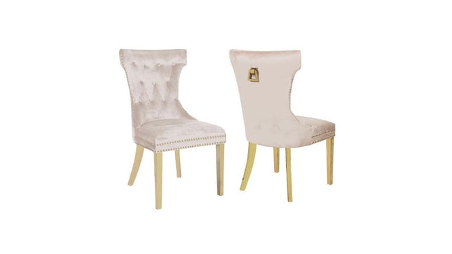 CH65 Rita Beige with Gold Legs