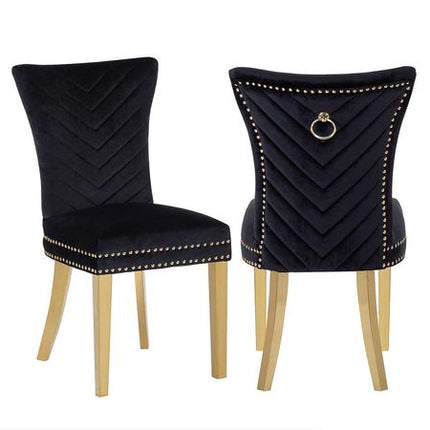 CH62 Eva Dining Chair in Gold Legs