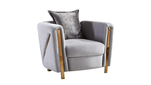 1725 Chanelle Chair Silver