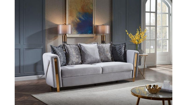 1725 Chanelle Sofa Silver