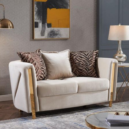 1725 Chanelle Loveseat Cream
