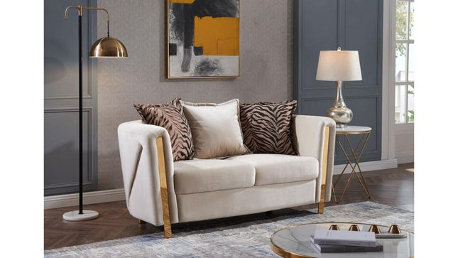 1725 Chanelle Loveseat Cream
