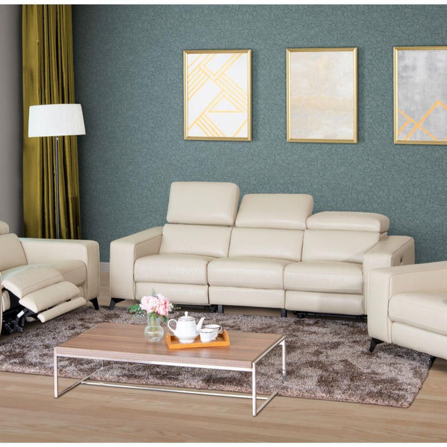 1865 Amiyah Power Recliner Living Room Set in Beige