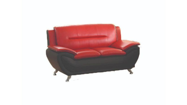 3350 Spruce Loveseat in Red & Black