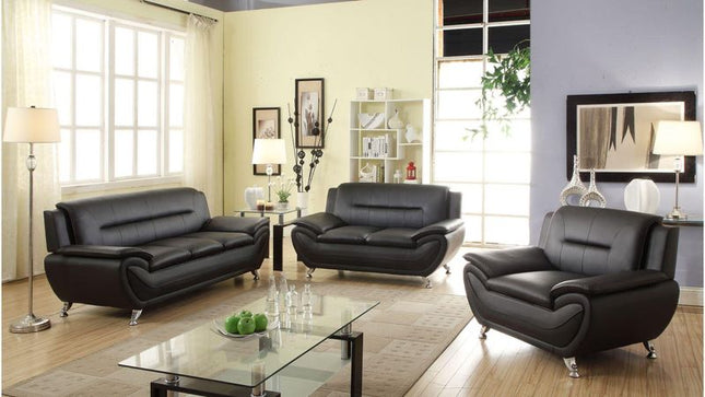 3350 Spruce Living Room Set in Black