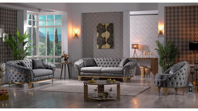 6725 Vanessa Living Room Set Gray