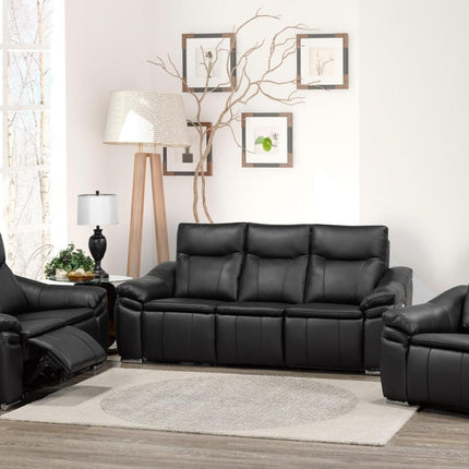8565 Verona Power Recliner Living Room Set in Black