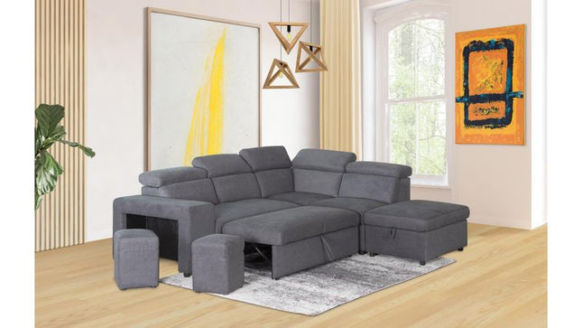 1845 Elle Sofa Bed Sectional in Gray