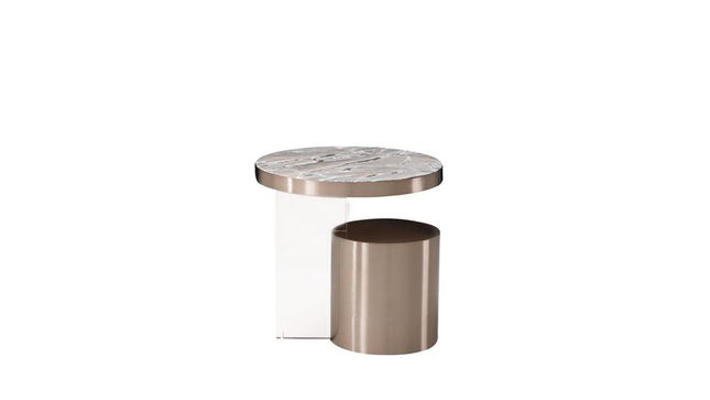 329 Misty Marble End Table
