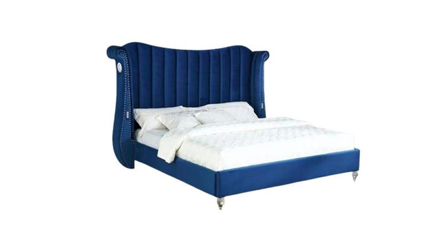 524 Tulip King Bed in Navy Blue