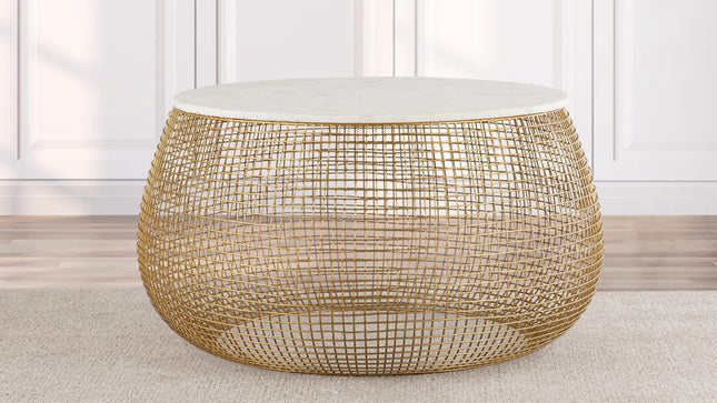 T3007-36-25 Coffee Table with Marble Top