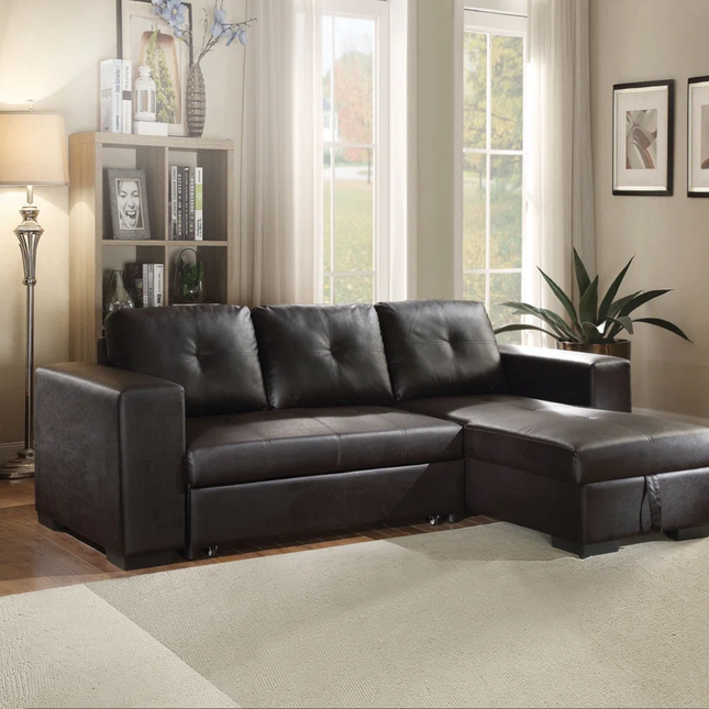 Harley Leather Pull Out Sofa Bed