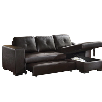 Harley Leather Pull Out Sofa Bed