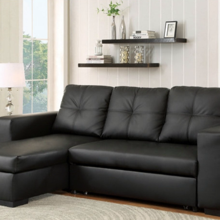 Harley Leather Pull Out Sofa Bed