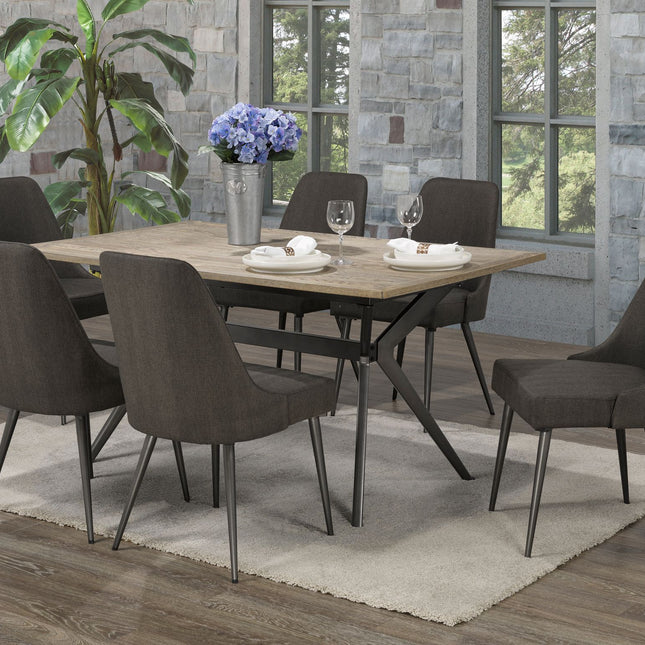 Celine 7 Piece Dining Set Dark Grey
