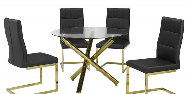 Angel DINING SET, BLACK/GOLD