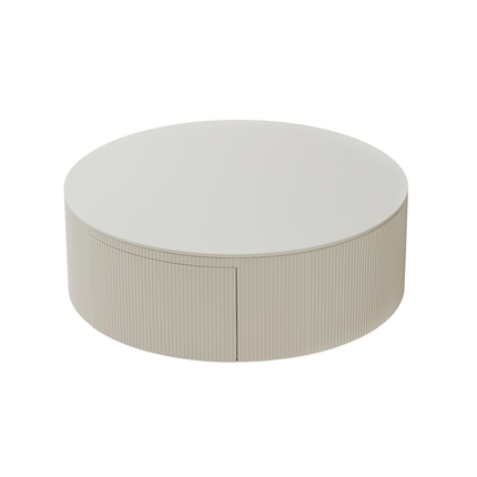 Minimalist Ribbed Round Coffee Table AF-CT006WE