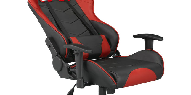 GAMING DESK & CHAIR SET, BLACK/RED
