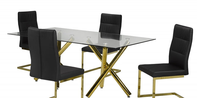 Angel DINING SET, BLACK/GOLD