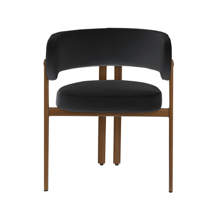 Caliste DINING CHAIR, SET OF 2 - CREAM/WALNUT